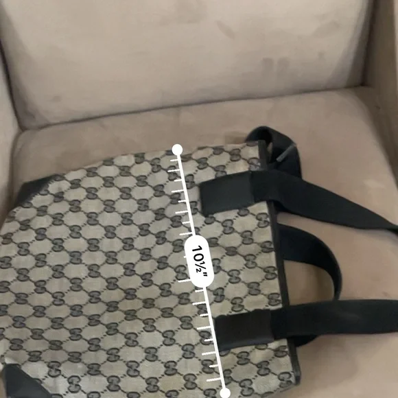 Gucci Black and Gray Signature Tote